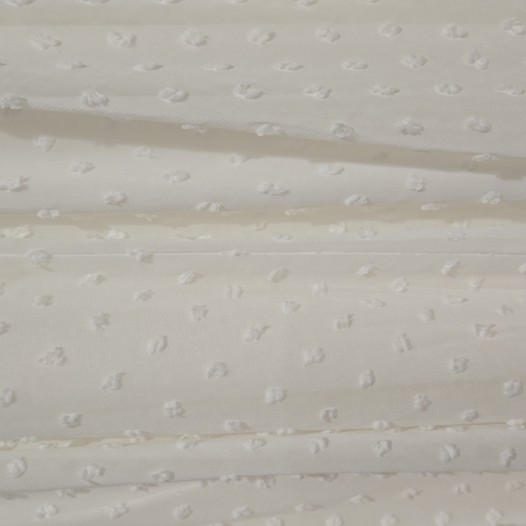 ROBBIE BEE PETITE V NECK CHIFFON SHORT SLEEVE FIT AND FLARE DRESS  PS OFF WHITE - Picture 14 of 15